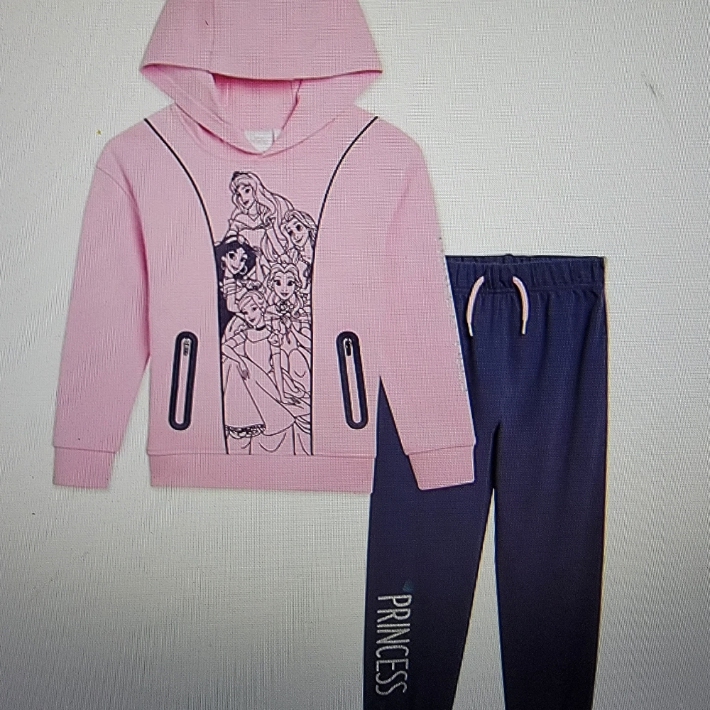 New In Package girls 4T princess 2 piece active set